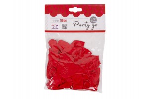 Piros 25 cm lufi 50 db/csomag