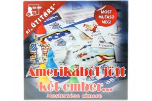 Amerikából jött két ember társasjáték — doboz, tábla, kártyák