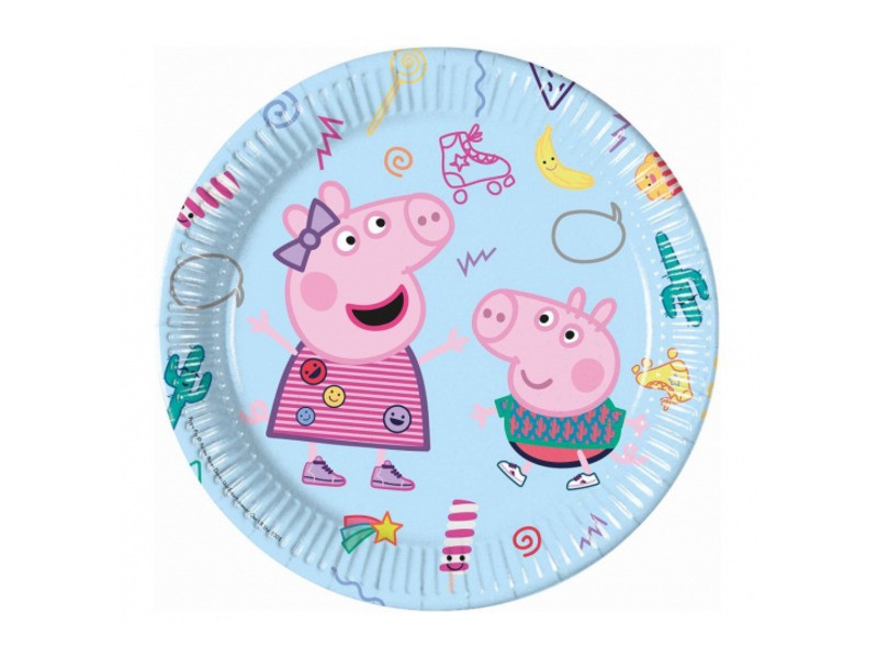 Peppa malac papírtányér 23 cm - 8 db