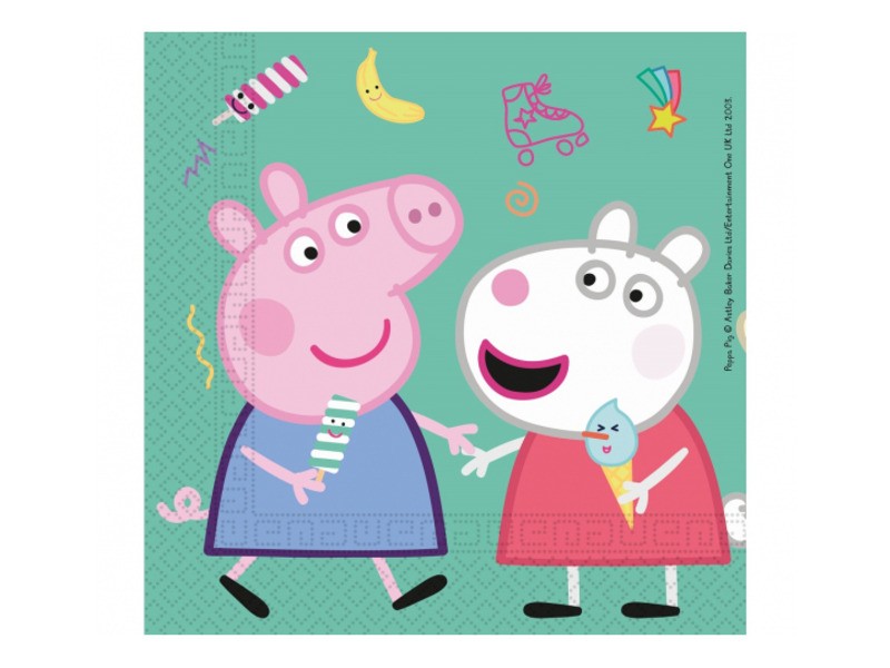 Peppa malac szalvéta 33x33 cm, 20 db