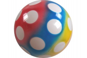 Színes lakkfényű 22 cm gumilabda