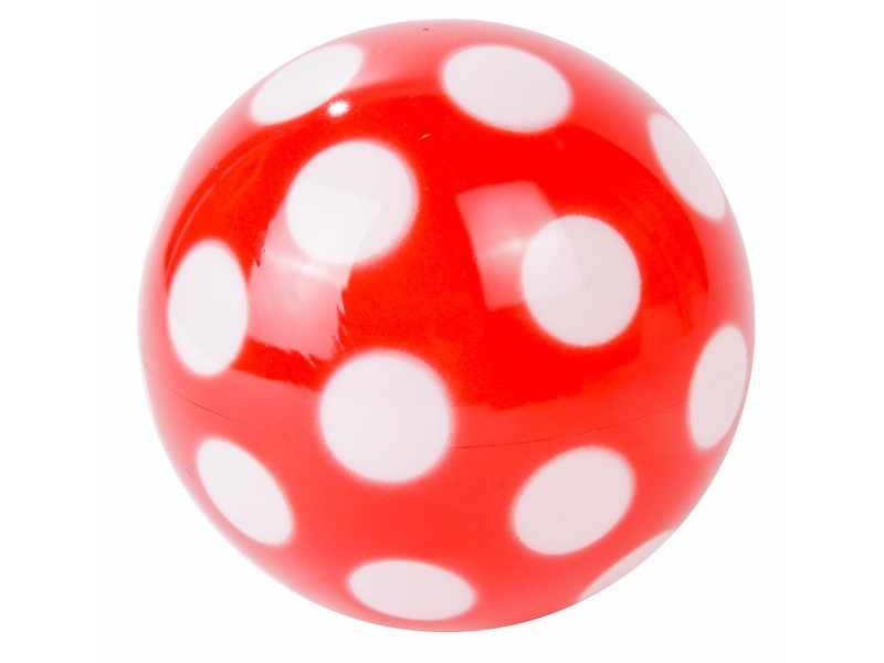 Pöttyös lakkfényű 14 cm labda