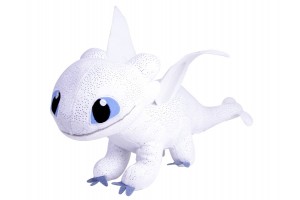 Fényfúria plüss figura 35 cm - hófehér sárkány