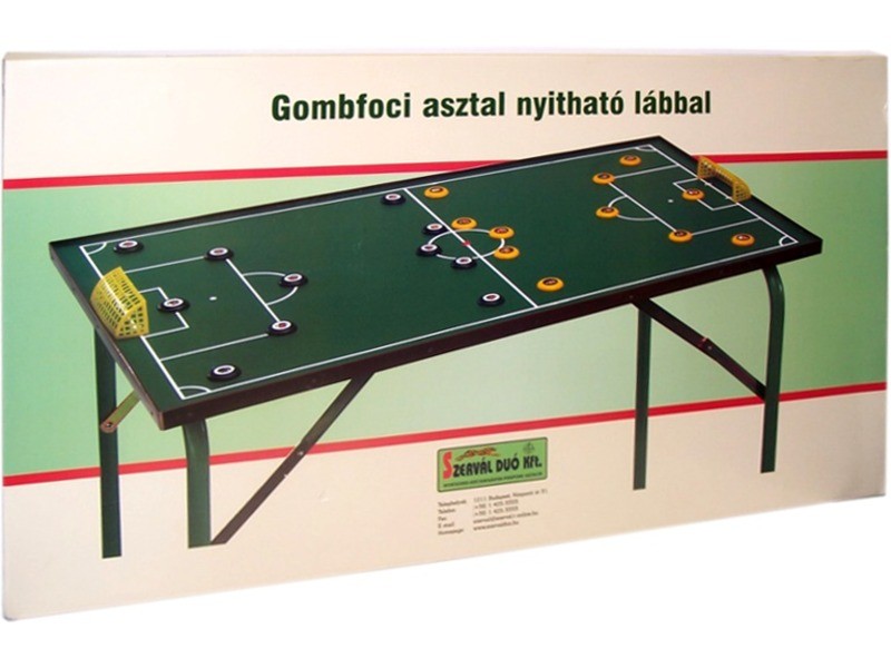 Gombfoci asztal nyitható lábbal, zöld - 94x55x7 cm