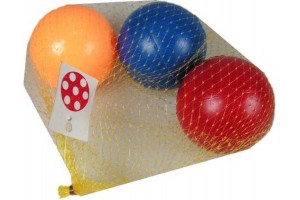 Hálós labdakészlet 3 db, 6 cm, színes