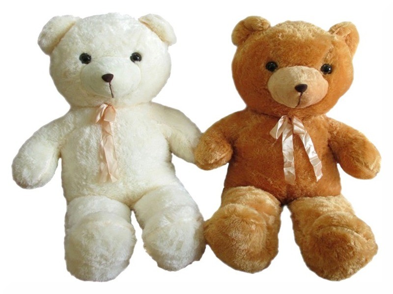 Maci plüssfigura 140 cm — fehér vagy világosbarna