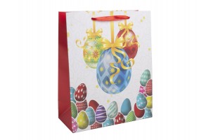 Papírtasak hímes tojások mintával 18x23 cm