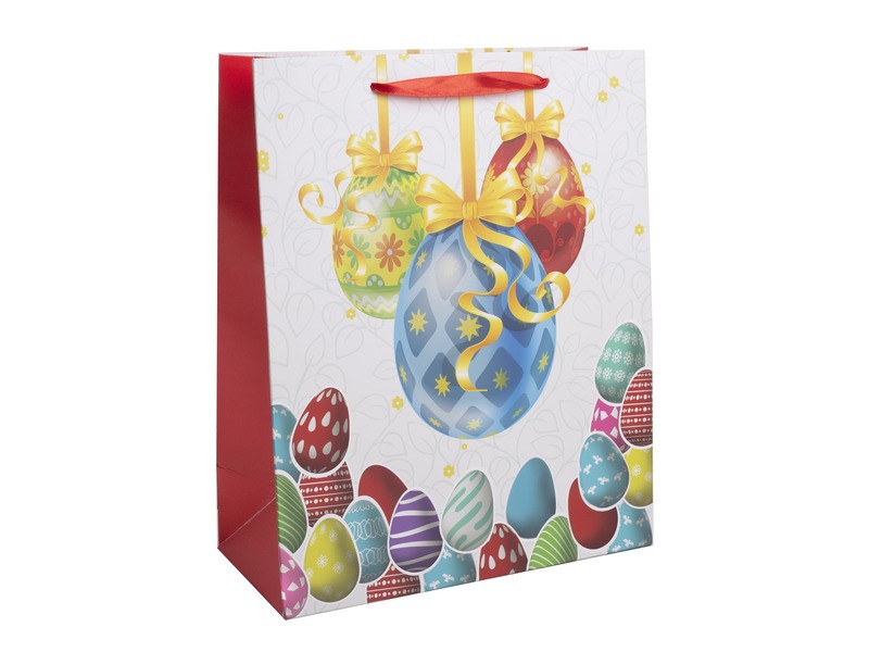 Papírtasak hímes tojások mintával 18x23 cm