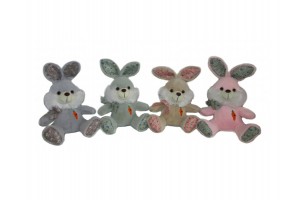 Pihe-puha plüss nyuszi répával - 19 cm