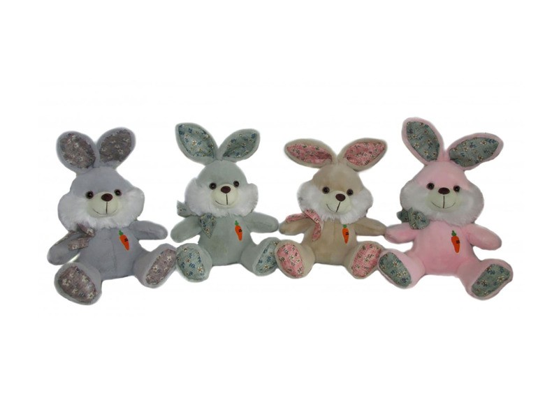 Pihe-puha plüss nyuszi répával - 19 cm