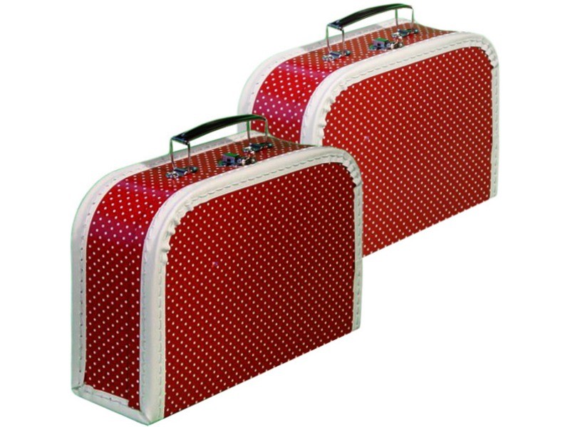 Pöttyös papír kisbőrönd 24,5×17×8,5 cm