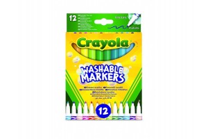 Crayola kimosható vékony filctoll - 12 db, élénk színek