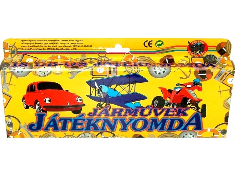 Járművek nyomdakészlet – 18 db bélyegző