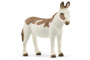 Schleich amerikai pöttyös szamár figura 7,8×2,2×6,6 cm
