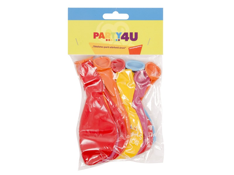 Gumi lufi 'Boldog szülinapot' 10 db, 33 cm