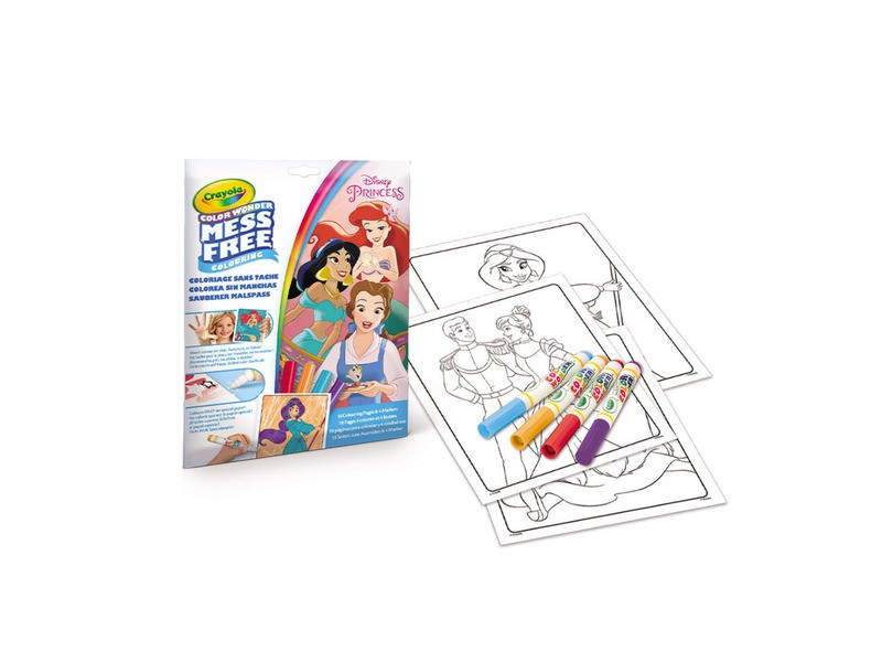 Crayola Colour Wonder Disney-hercegnők — 4 filc, 18 oldal