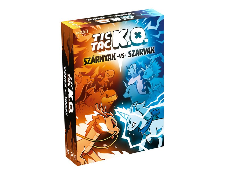 Tic Tac KO: Szárnyak vs Szarvak – doboz és kártyák