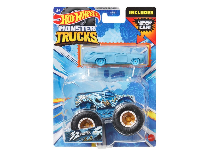 Hot Wheels Monster Truck és kisautó 1:64