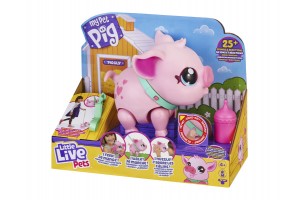 Pinki interaktív kismalac - pórázzal és cumisüveggel