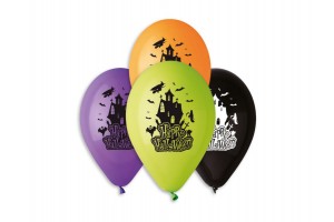 30 cm-es Halloween mintás lufi 10 db/csomag