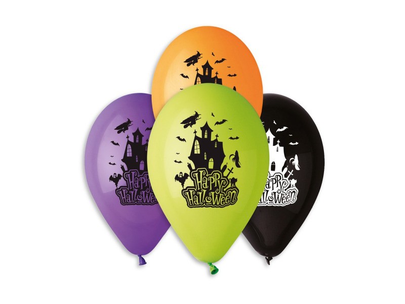 30 cm-es Halloween mintás lufi 10 db/csomag