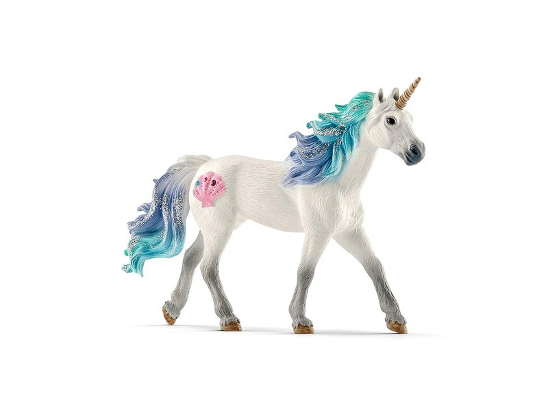 Schleich narvál mén figura - kézzel festett