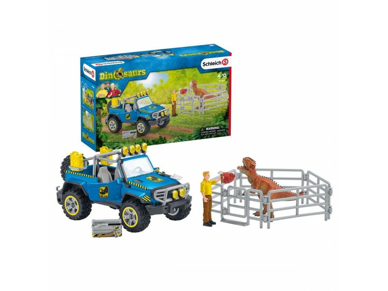 Schleich terepjáró Gigantosaurusszal és kiegészítőkkel