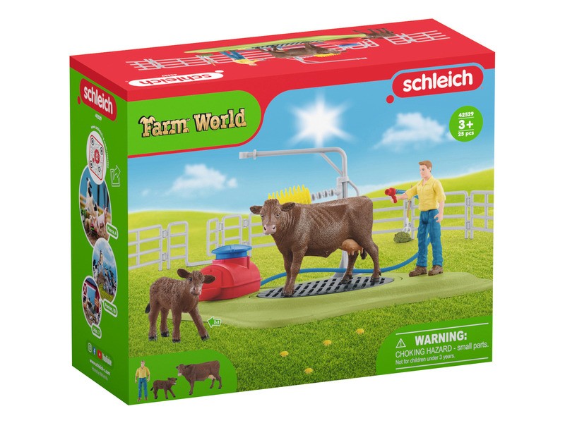 Schleich Tehénmosó állomás — 360° forgó mosóhely