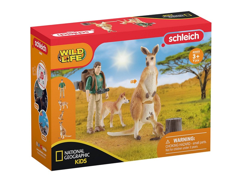 Schleich Hátizsákos kaland – kenguru anya és kölyke