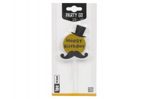 Happy Birthday 14 cm tortagyertya, figurás