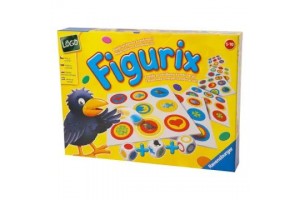 Figurix társasjáték - kockák és korongok a táblán