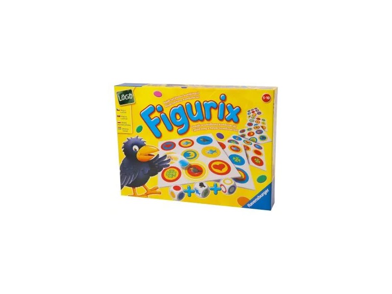 Figurix társasjáték - kockák és korongok a táblán