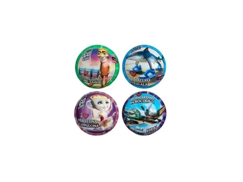 Brainrot mintás gumilabda, 23 cm