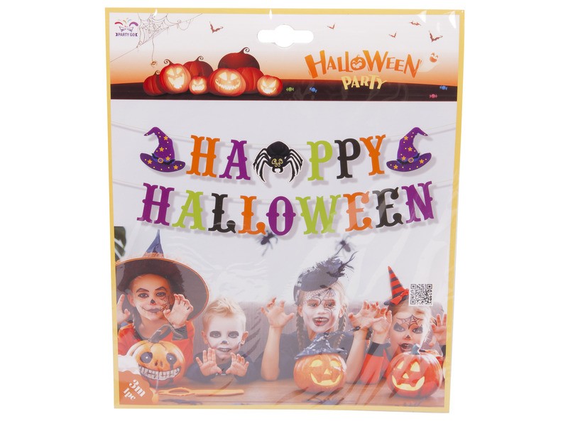 Halloween fűzér 3m - dekoráció és party kiegészítő