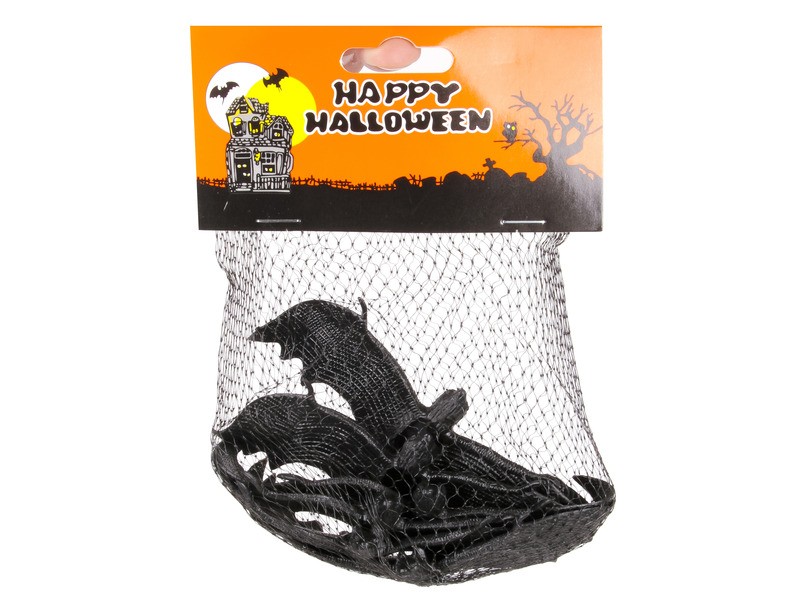 Halloween denevéres dekoráció – 6 db