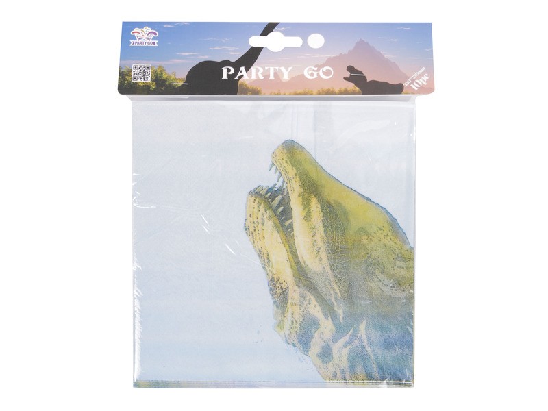 Dino mintás papír szalvéta 10 db, 33x33 cm