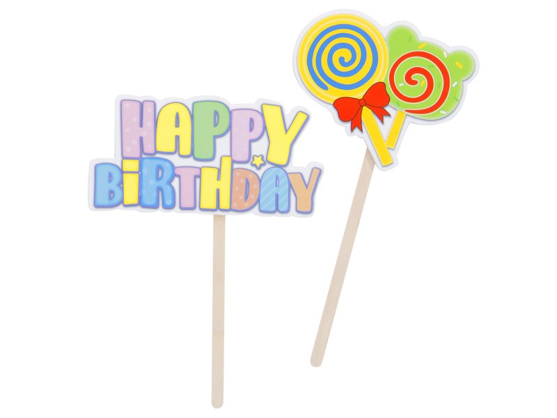 Torta dekoráció szett – Birthday (többféle)