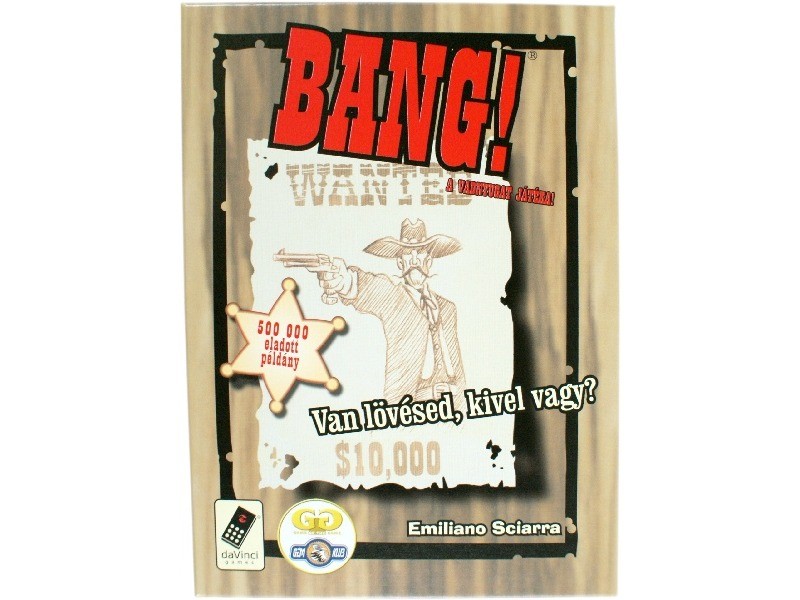 Bang! társasjáték – doboz és kártyák