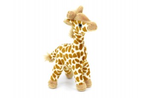 Zsiráf plüss 15 cm — piros-fehér