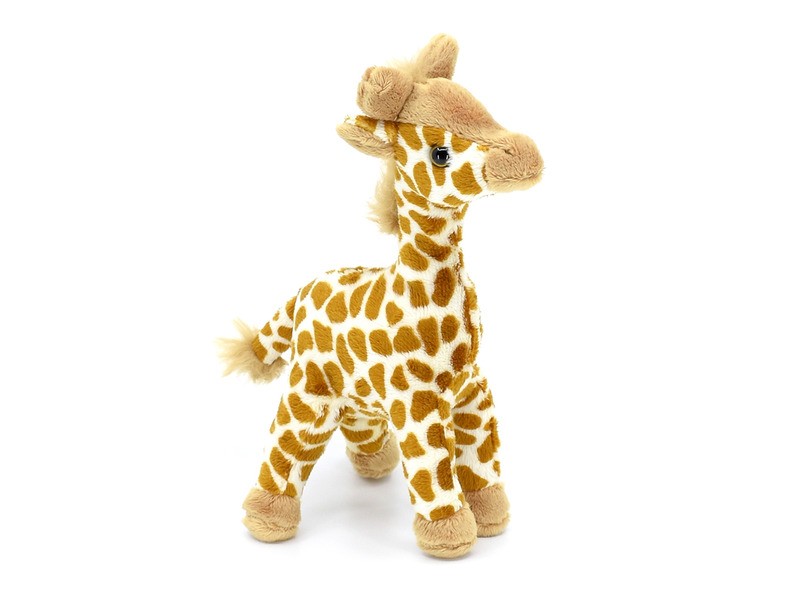 Zsiráf plüss 15 cm — piros-fehér