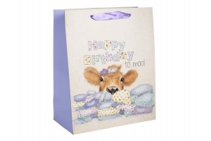 Papírtasak szülinapos – vidám ajándéktasak 26x32x10 cm