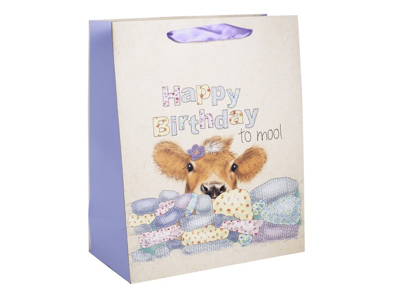 Papírtasak szülinapos – vidám ajándéktasak 26x32x10 cm