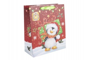 Papírtasak pingvinnel és ajándékkal (1823)