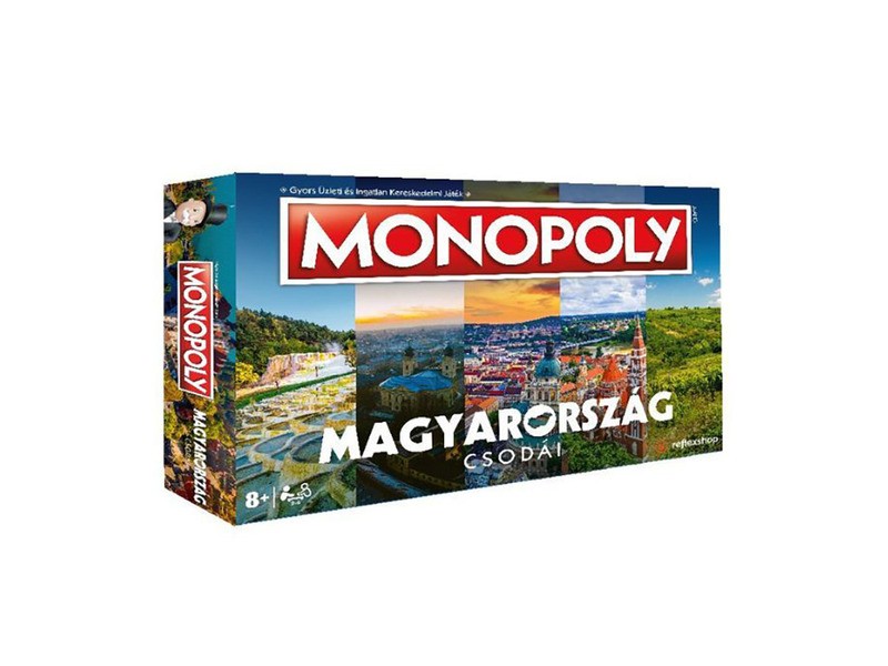 Monopoly: Magyarország csodái – játéktábla és bábuk