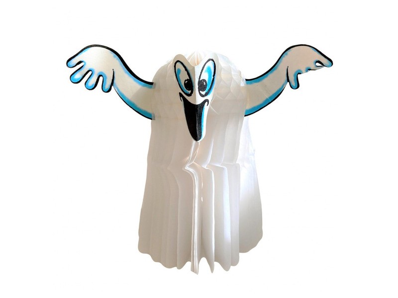 Szellem lampion 25cm — papír halloween dekoráció
