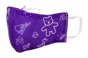 REGIO lila mintás felnőtt textil szájmaszk