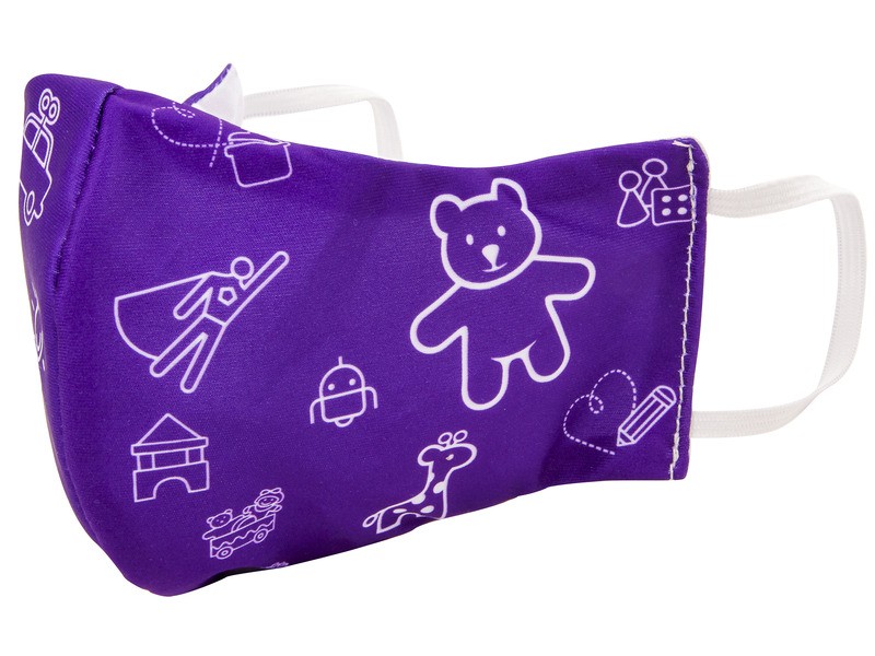 REGIO lila mintás felnőtt textil szájmaszk