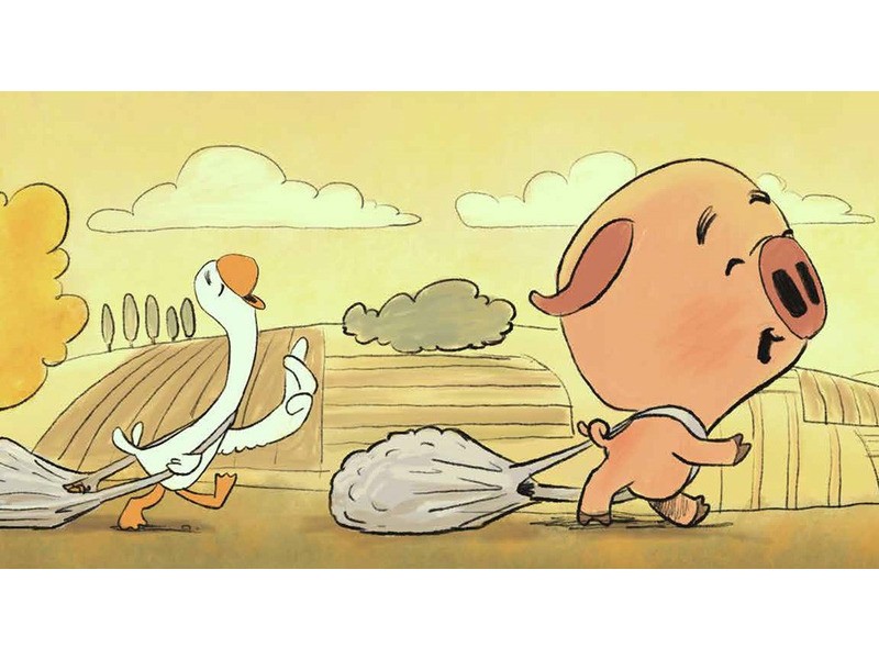 Diafilm: Malac és Liba kirándul - illusztráció