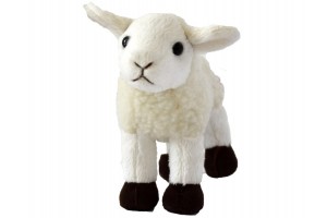 Fehér bárány plüssfigura, 15 cm