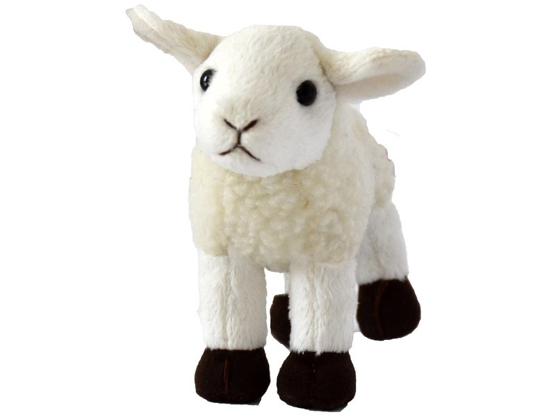 Fehér bárány plüssfigura, 15 cm
